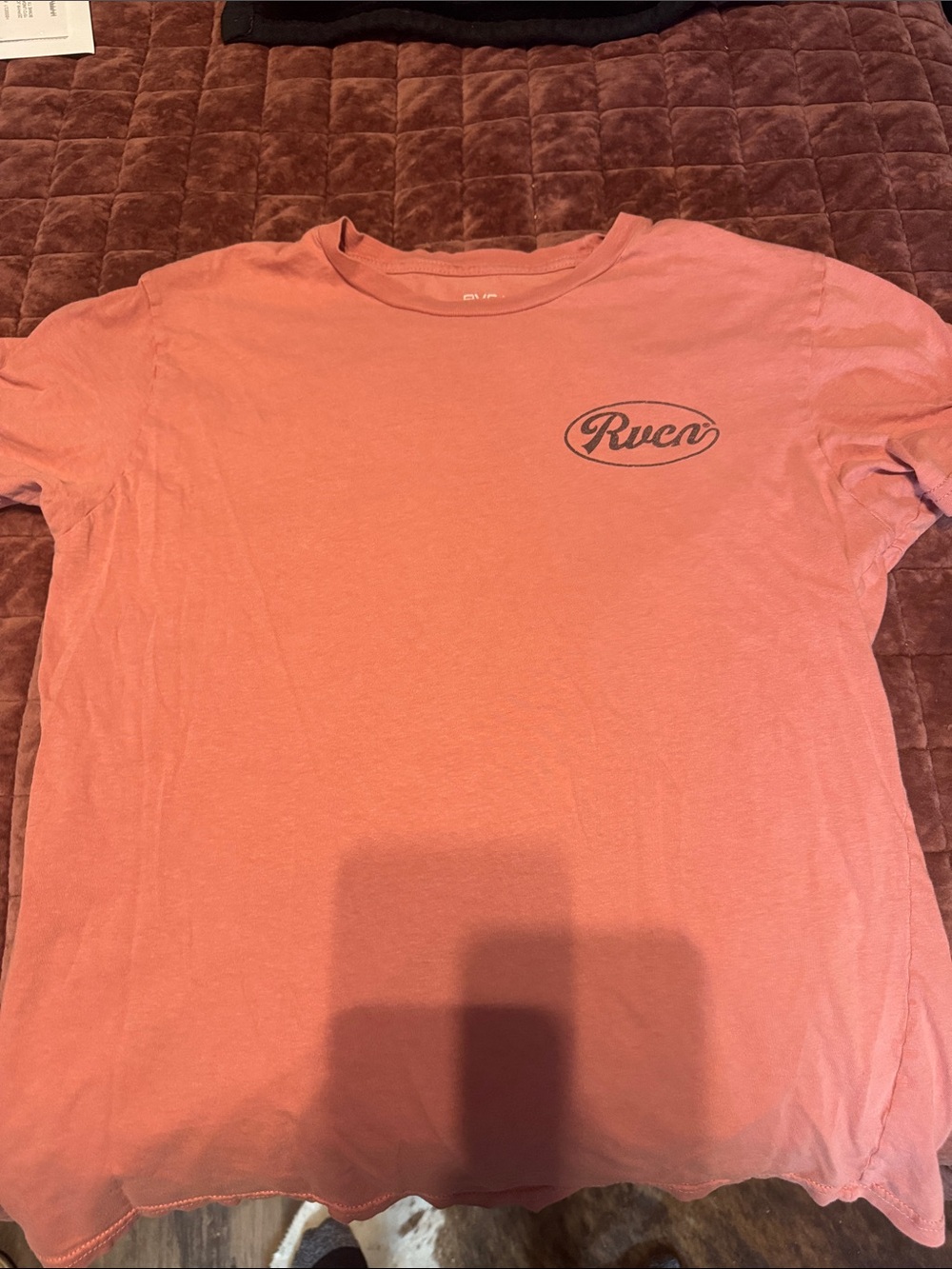 RVCA Men's Dusty Coral Graphic Crew Tee